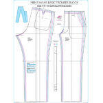 Mens Trouser with Pockets Block Pattern