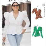 McCall's M8146RR Misses' and Women's Peplum Wrap Blouse Sewing Patterns Kit, Design Code M8146